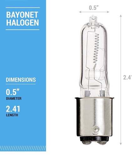 Anyray JD BA15D T4 110v/120v/130v 75W Dimmable LED glass Bulb New - Picture 3 of 4