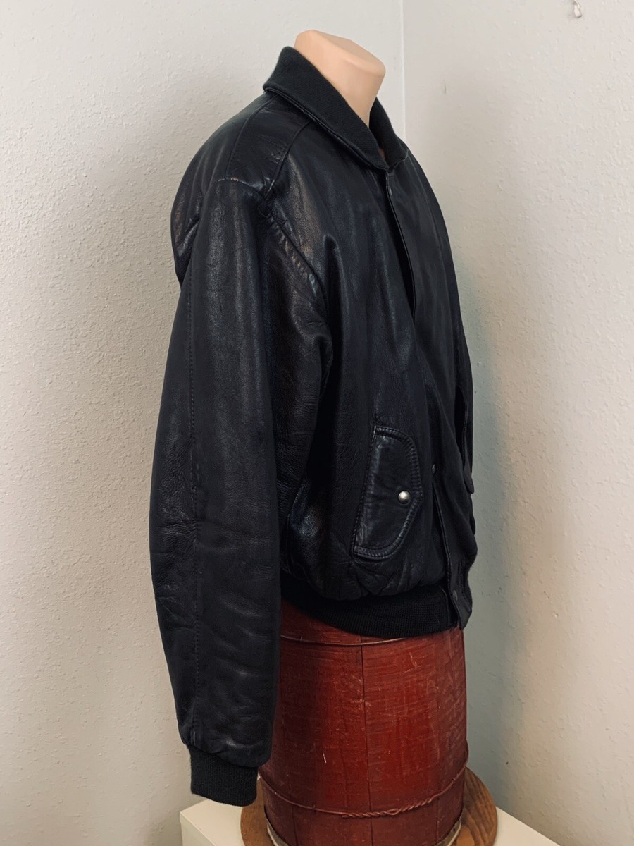 VTG Mens Chevignon Leather Jacket Blk XL Made In France Cool VTG Mens Chevignon Leather Jacket Blk XL Made In France Cool