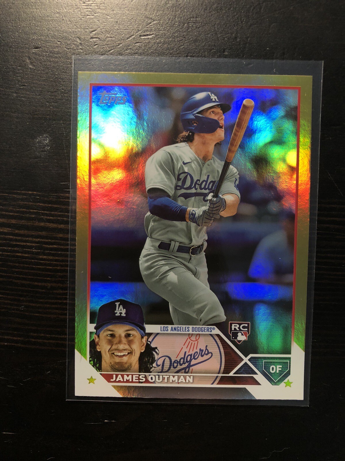 2023 Topps James Outman Gold Foil Rookie RC #395 Dodgers Card PWE