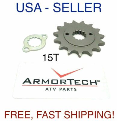 ATV Kawasaki kfx400 KFX 400  15 Tooth Front Steel Sprocket 15T ( 2003 -  2006 )