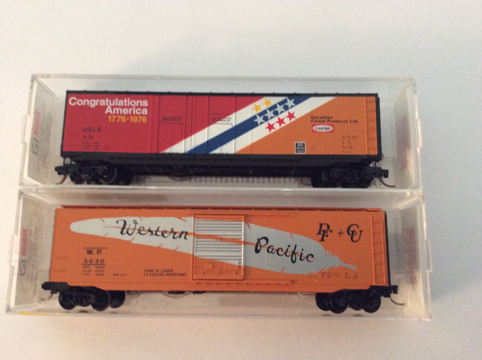 Set of 2 Micro Trains box car with different road names eBay
