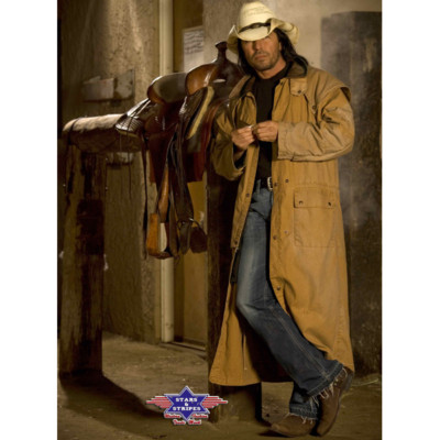 Cache-poussière Western Marron Stars&Stripes - Manteau Unisexe Trail - Neuf Avec étiquettes