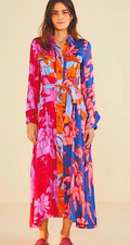 Farm Rio NWT Mixed Living Nature Chemise Maxi Dress Size Medium $260 MSRP