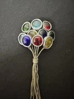 VTG TIFFANY STYLE STAINED GLASS COLLECTORS SOCIETY~TEN BALLOON SUNCATCHER