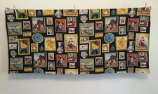 Cotton Fabric Panel Dutch Museum Art Machine Embroidered Quilted Beaded 32x65"