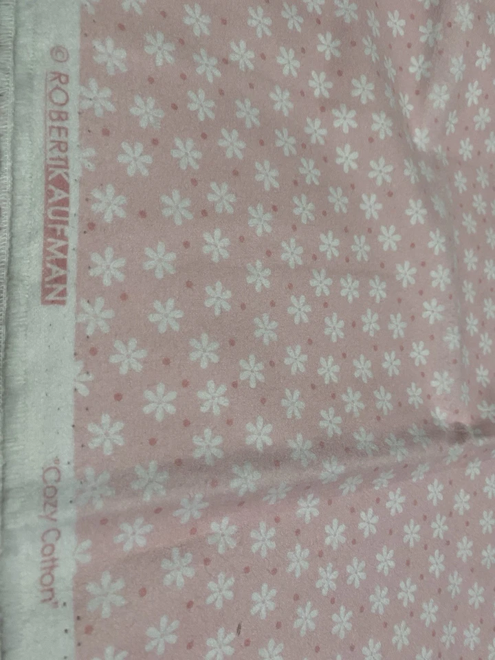 Robert Kaufman “Cozy Cotton” 1 yarda Cada uno de D8978 rosa y D9255 gris, verde teniente Foto 4 de 4