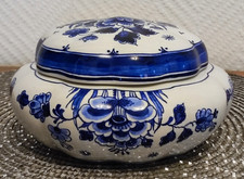 DELFT De Porceleyne Fles Blau Deckeldose Bonb...