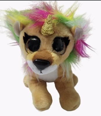 Mego Zuru Coco Surprise Lion Unicorn 6'' Glitter Eyes Small Stuffed Animal