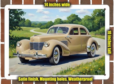 Metal Sign - 1936 Cord 810 Westchester 1 Oil Painting - 14x10