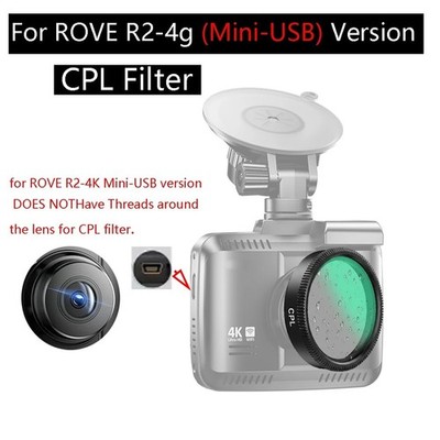 Magnetic CPL Filter for ROVE R2-4K (Mini-USB Version): Anti-Glare Lens Protector
