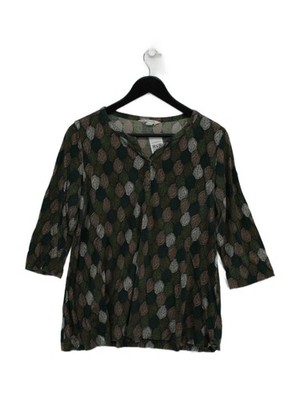 SEASALT CORNWALL Women's Top UK 14 Green Cotton with Lyocell Modal Basic