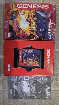 Aladdin Genesis AUTHENTIC Sega COMPLETE Box Manual Sega CIB Disney Aladin