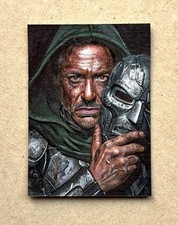 Dr Doom Hand Drawn Sketch Card Signed By Artist 1/1