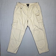 5.11 Tactical Pants Mens 38x32 Beige Ripstop Taclite Pro Stretch Waist Cargo