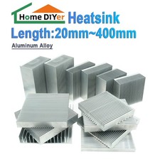 Aluminium Heat Sink Radiator Cooling Fin Silver for CPU LED Power 20 400x69x36mm