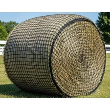 6' x 6' Round Bale Feeding Net – Slow Feed, 2" Openings, Durable Knotted Design