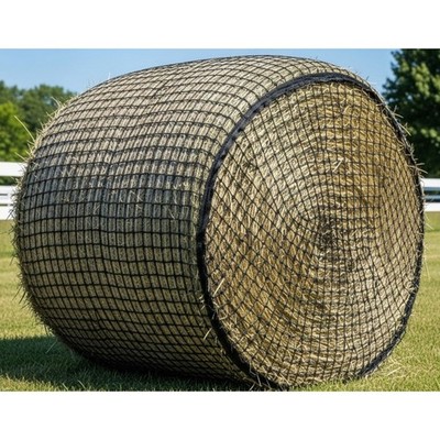 6' x 6' Round Bale Feeding Net   Slow Feed, 2'' Openings, Durable Knotted Design