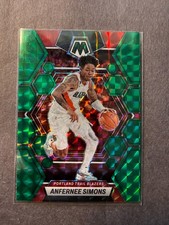 2022-23 MOSAIC ANFERNEE SIMONS GREEN RED PRIZM #11 PORTLAND TRAIL BLAZERS