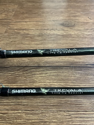 2 Shimano Trevala Fishing Rods 5’8 80-200 Lb Braid Long Jig Special Lot ...