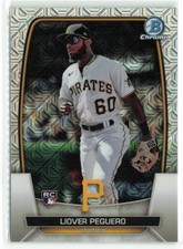 Liover Peguero RC 2023 Bowman Chrome Mega Box Mojo Pittsburgh Pirates #85