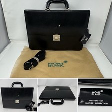 Montblanc Meisterstück valigetta porta documenti pelle nera chiusura combinata NUOVA CON ETICHETTE