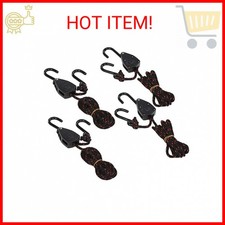 4PCS 1/8" 6Ft Adjustable Heavy Duty Rope Hanger Ratchet Kayak and Canoe Bow and