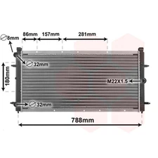 1X VAN WEZEL 58002114 KÜHLER WASSERKÜHLER MOTORKÜHLER 701121253D NEU