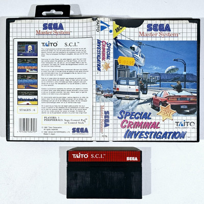 1992 Taito SEGA MASTER SYSTEM Chase Racing S.C.I. SPECIAL CRIMINAL INVESTIGATION