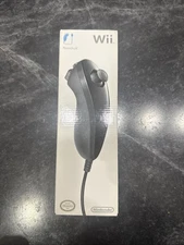 Nintendo Wii Genuine OEM BLACK Nunchuk Controller Brand New