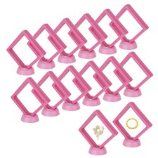 QUMENEY 12PCS 3D Floating Frame Case with Stands, Challenge Coin Display Stan...