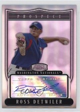 2007 Bowman Sterling Prospects Refractor /199 Ross Detwiler #BSP-RD Auto 0o9