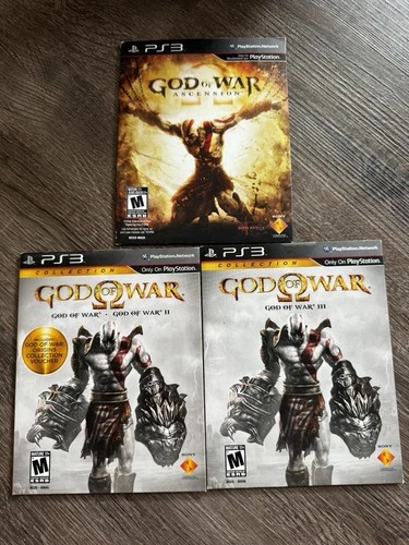God of War 3 Ascension PlayStation PS3 Cardboard Sleeve Not For Resale Lot Of 3