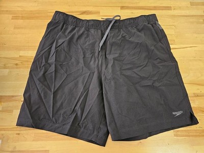 XL / X-LARGE - BLACK / GREY - Speedo Men's Hydro Tech Volley Swim Shorts Trunks