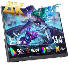 13.4" 4K Portable Monitor 100 sRGB IPS Computer Gaming Display Travel Monitor
