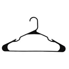 Heavy-Duty Non-Slip Plastic Clothes Hangers with Double Hooks Black 100 Pack