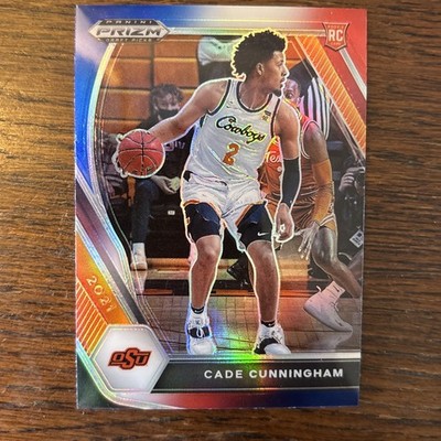 2021-22 Panini Prizm Draft Picks - Cade Cunningham #1 Red White & Blue Prizm...