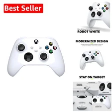 Bluetooth Wireless Gaming Controller – Robot White, Custom Maps & Share Features