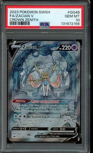 Zacian v GG48/GG70 Crown Zenith PSA 10