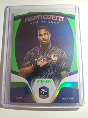 25-26 Panini Eternity Bleus Maignan /50 Green Represent EDF Équipe De France