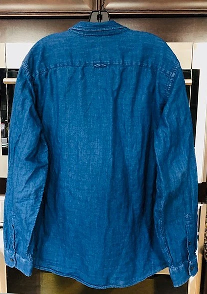 Camisa vaquera Vince para hombre 100 % algodón Buttondown SUAVE relajada talla XXL exclusiva Foto 2 de 4