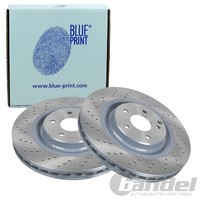 2X Blue Print Bremsscheiben 345Mm Gelocht/Innenbel. Vorne Passend FüR Mercedes C