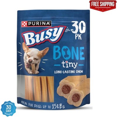 Purina Busy Bone Dog Chew Treats for Small Dogs Tiny 30 Count Pouch Made in USA