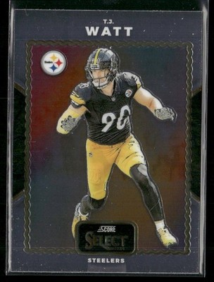 2024 Panini Select #15 T.J. Watt Score Select Throwback Pittsburgh Steelers