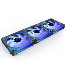 120mm RGB Case Fans with Infinity Mirror, 2000 RPM, 68.5 CFM, PWM, 3-Pack