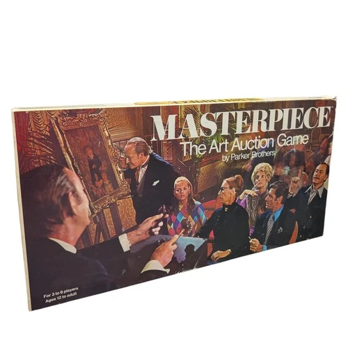 Vintage 1970 Masterpiece Art Auction Board Game Parker Brothers 100% Complete