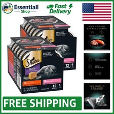 Grain-Free Wet Cat Food Pate - Chicken  Salmon Variety Twin-Pack 2 x 6 Count 