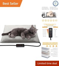 Cozy 18x16in Pet Heating Pad with 6 Temperature Settings Timer for Safety