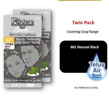 New Bigen Speedy Hair Color Natural Black No.881 , 80g pack of 2 box