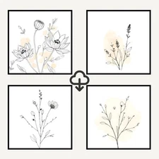 Set 4 Realistic Digital Wall Art Print Modern Home Decor Printable Instant #13