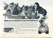 1981 Universal Studios Tour Hollywood Advertisement Vintage Theme Park DWX10D
